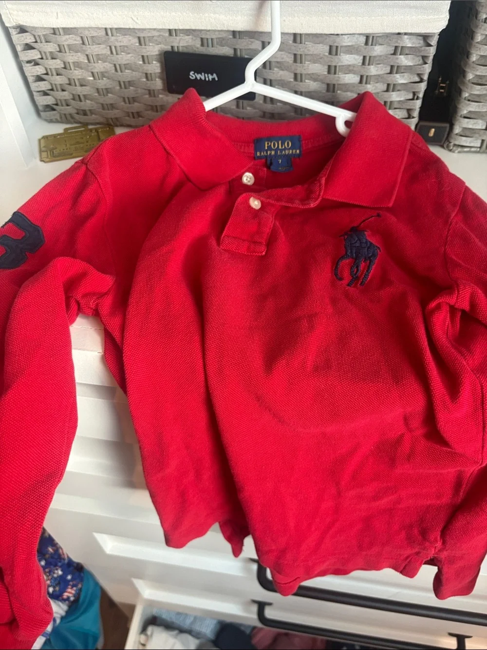 Ralph Lauren Hunter Big Pony Long-Sleeve Polos ( two)